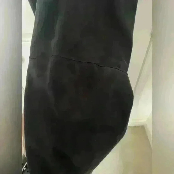 Lysse Womens Ankle Suede Like Leggings Pants Black Mid Rise Stretch Pull On S - Picture 3 of 6